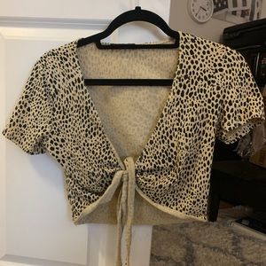 Brandy Melville cropped front tie shirt